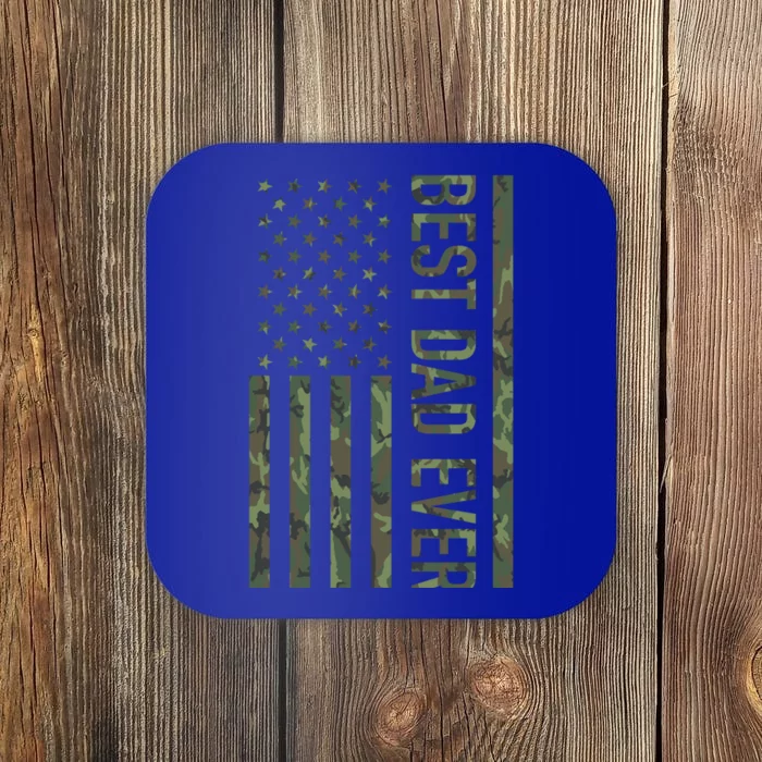 Best Dad Ever American Us Camouflage Flag Gift For Father Gift Coaster