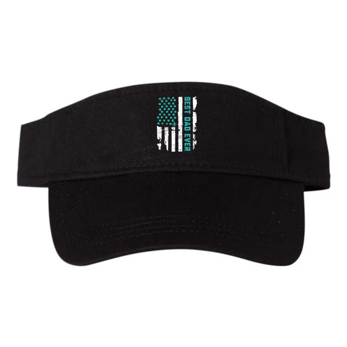 Best Dad Ever Fathers Day Valucap Bio-Washed Visor