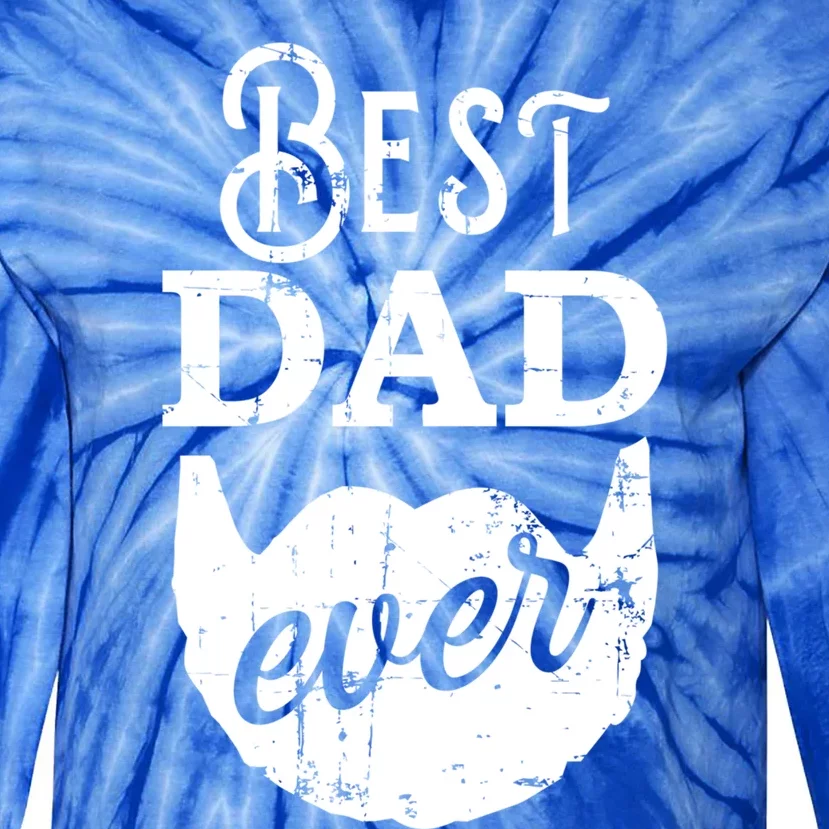 Best Dad Ever Gift For Bearded Daddys Father's Day Cool Gift Tie-Dye Long Sleeve Shirt