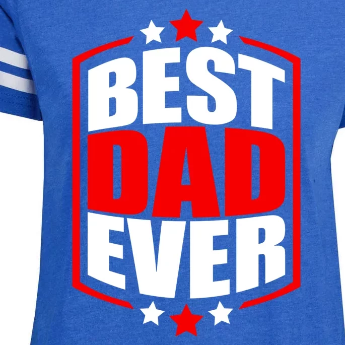 Best Dad Ever Father's Day Gift Enza Ladies Jersey Football T-Shirt