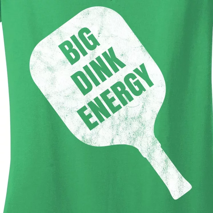 Big Dink Energy Funny Pickleball Sport Women's V-Neck T-Shirt