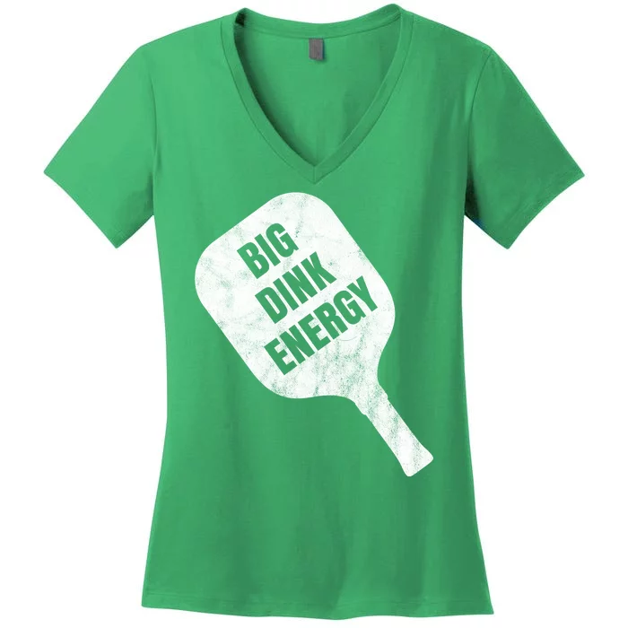 Big Dink Energy Funny Pickleball Sport Women's V-Neck T-Shirt