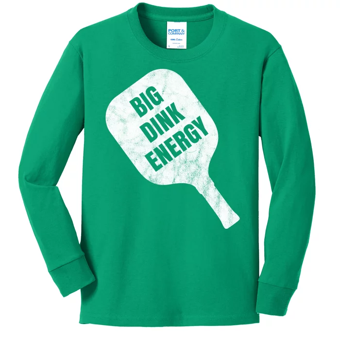 Big Dink Energy Funny Pickleball Sport Kids Long Sleeve Shirt