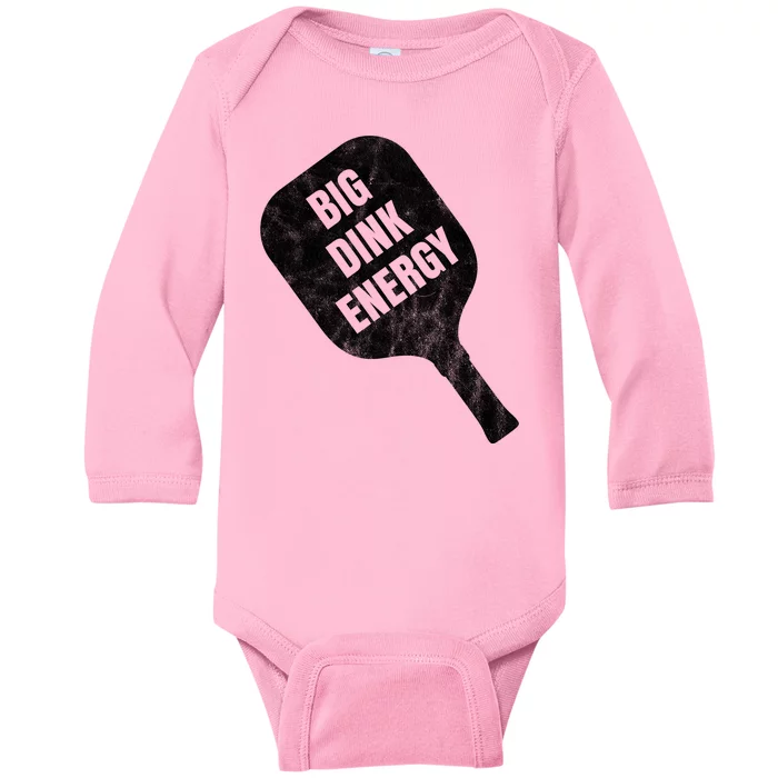 Big Dink Energy Funny Pickleball Sport Baby Long Sleeve Bodysuit