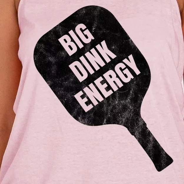 Big Dink Energy Funny Pickleball Sport Women's Knotted Racerback Tank