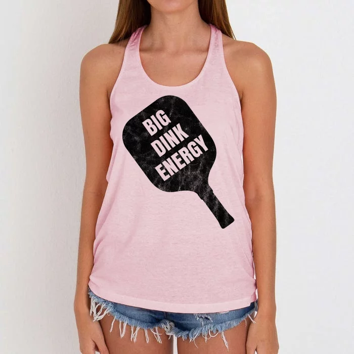 Big Dink Energy Funny Pickleball Sport Women's Knotted Racerback Tank