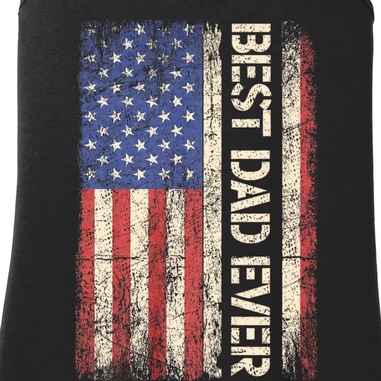 Best Dad Ever Us American Flag Gifts For FatherS Day Ladies Essential Tank