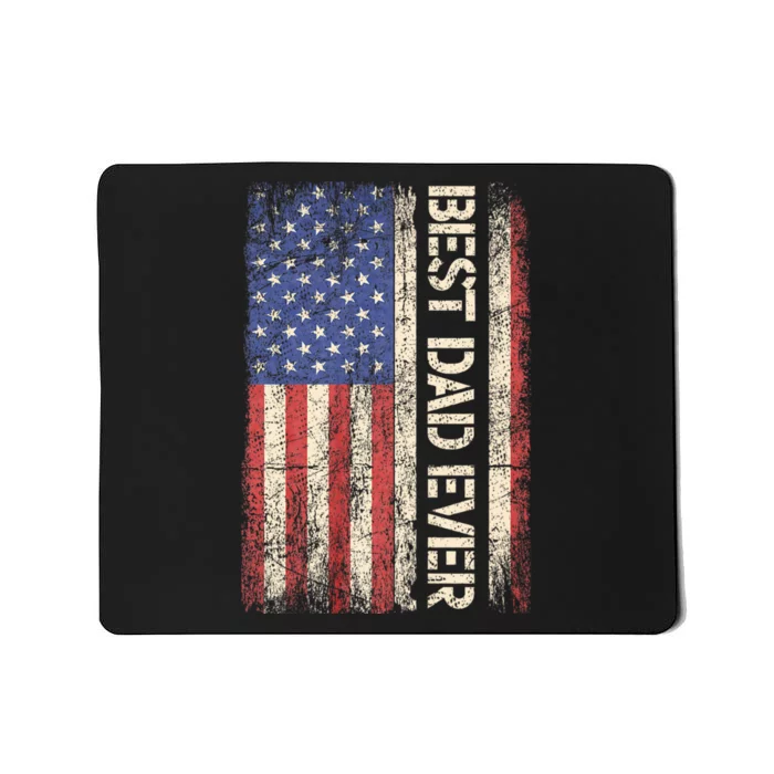 Best Dad Ever Us American Flag Gifts For FatherS Day Mousepad