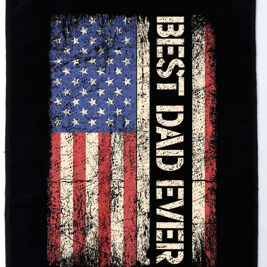 Best Dad Ever Us American Flag Gifts For FatherS Day Platinum Collection Golf Towel