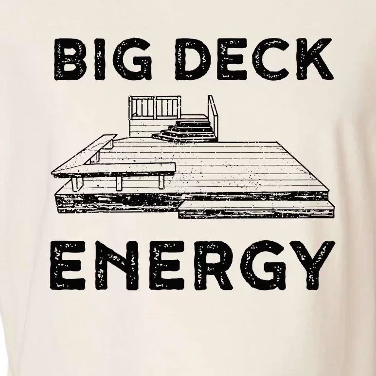 Big Deck Energy Yard Deck Patio Funny Garment-Dyed Women's Muscle Tee