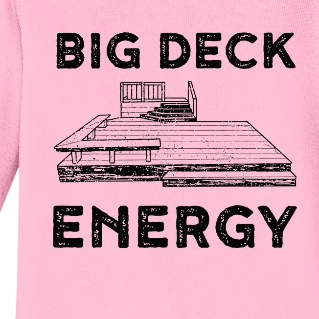 Big Deck Energy Yard Deck Patio Funny Baby Long Sleeve Bodysuit