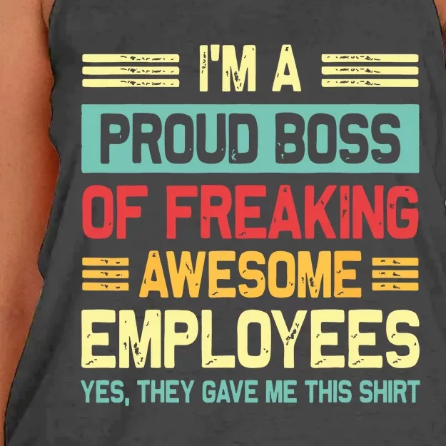 Boss Day Employee Appreciation Office Funny Boss Women's Knotted Racerback Tank