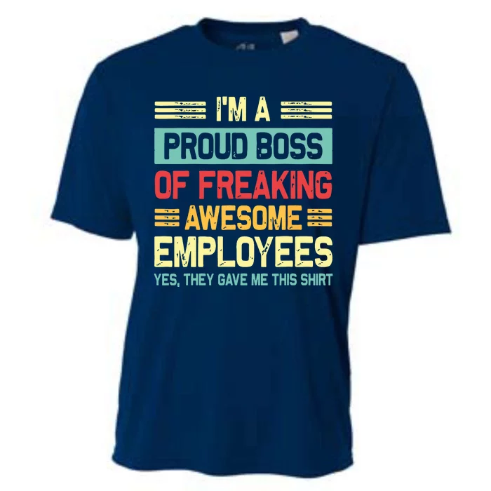 Boss Day Employee Appreciation Office Funny Boss Cooling Performance Crew T-Shirt