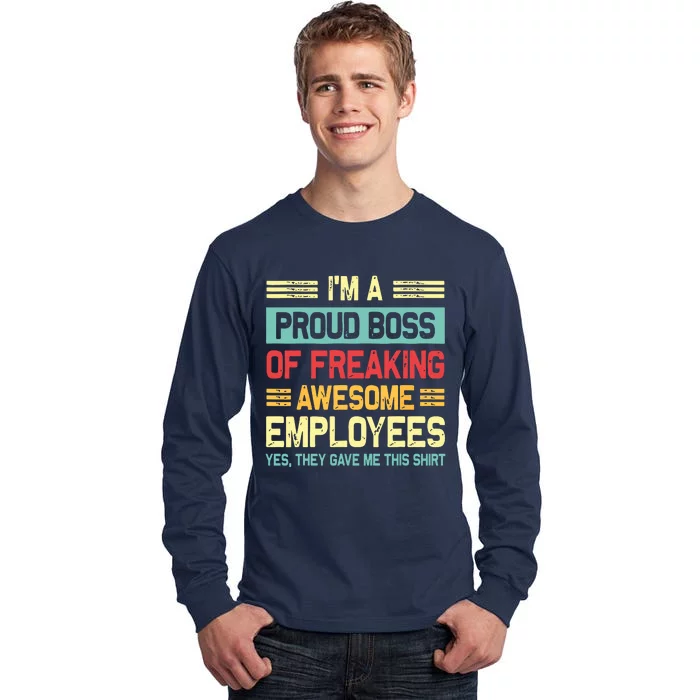 Boss Day Employee Appreciation Office Funny Boss Tall Long Sleeve T-Shirt