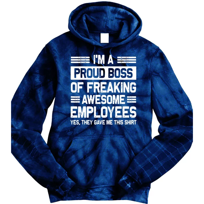 Boss Day Employee Appreciation Office Funny Boss Tie Dye Hoodie