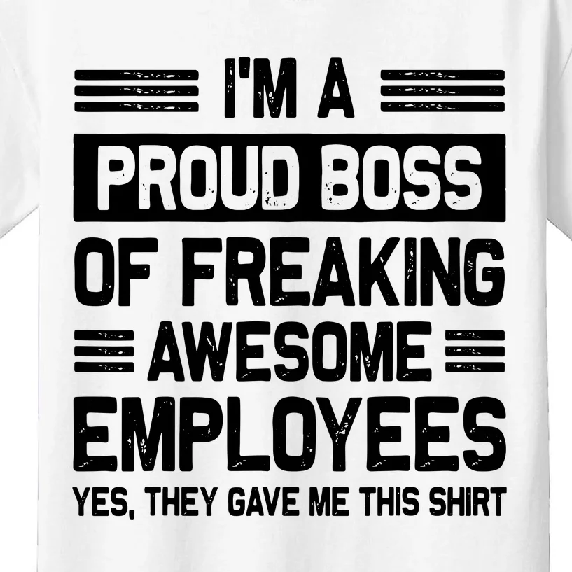 Boss Day Employee Appreciation Office Funny Boss Kids T-Shirt