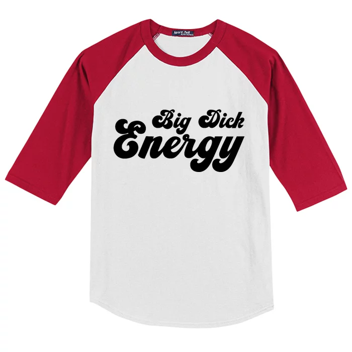 Big Dick Energy BDE Funny Humor Kids Colorblock Raglan Jersey