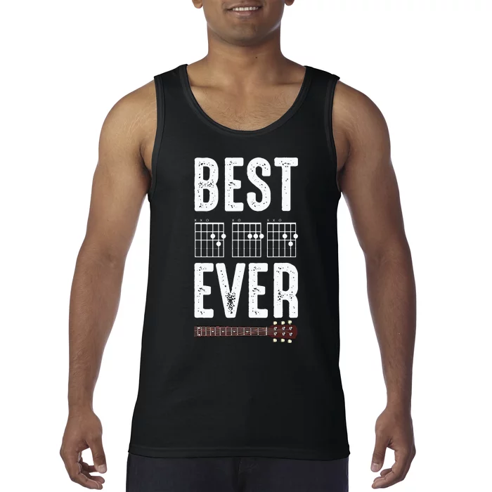 Best Dad Ever Guitarist Daddy Musical Instrument Guitar Tank Top