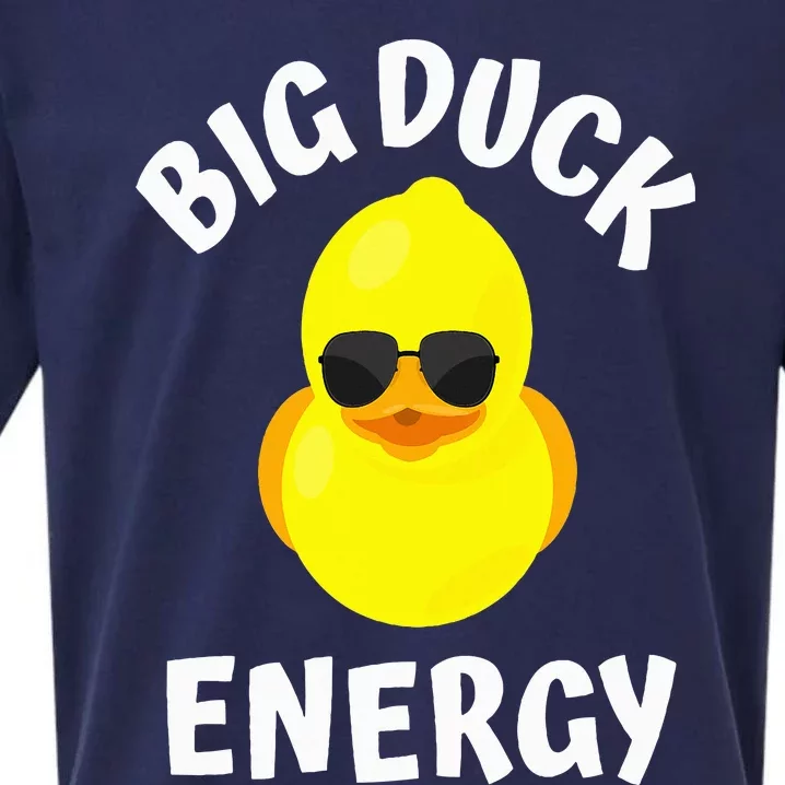 Big Duck Energy Funny Yellow Rubber Duck Sueded Cloud Jersey T-Shirt