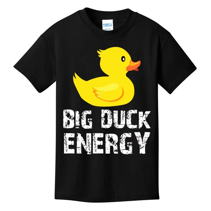 Big Duck Energy Yellow Rubber Duck Design Kids T-Shirt