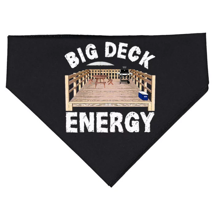 Big Deck Energy Funny Back Yard Deck Owner USA-Made Doggie Bandana