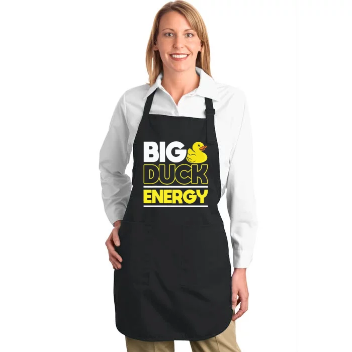 Big Duck Energy Rubber Duck funny christmas 2024 Full-Length Apron With Pocket