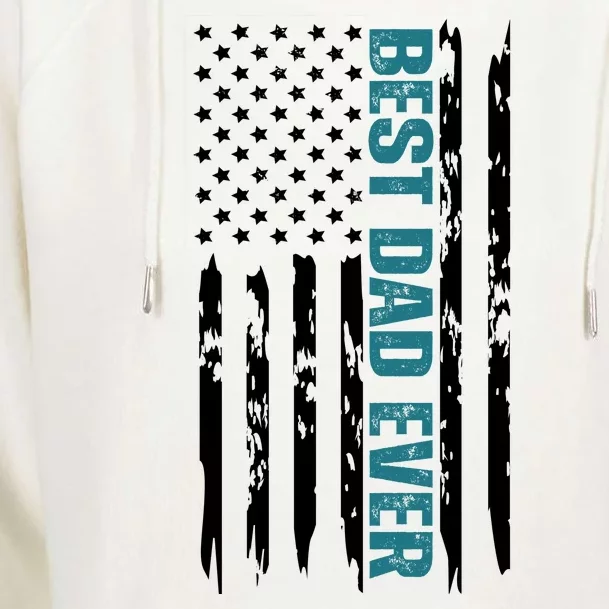 Best Dad Ever American Flag Womens Funnel Neck Pullover Hood