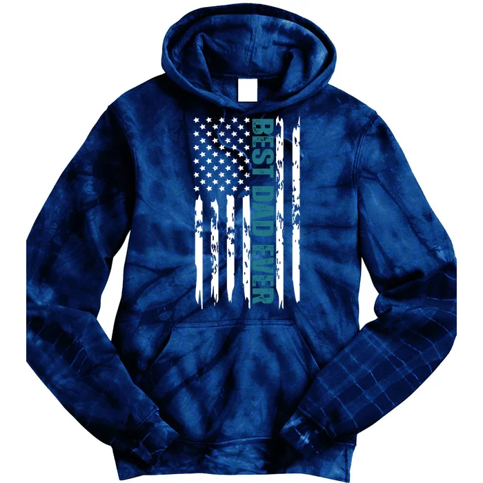 Best Dad Ever American Flag Tie Dye Hoodie