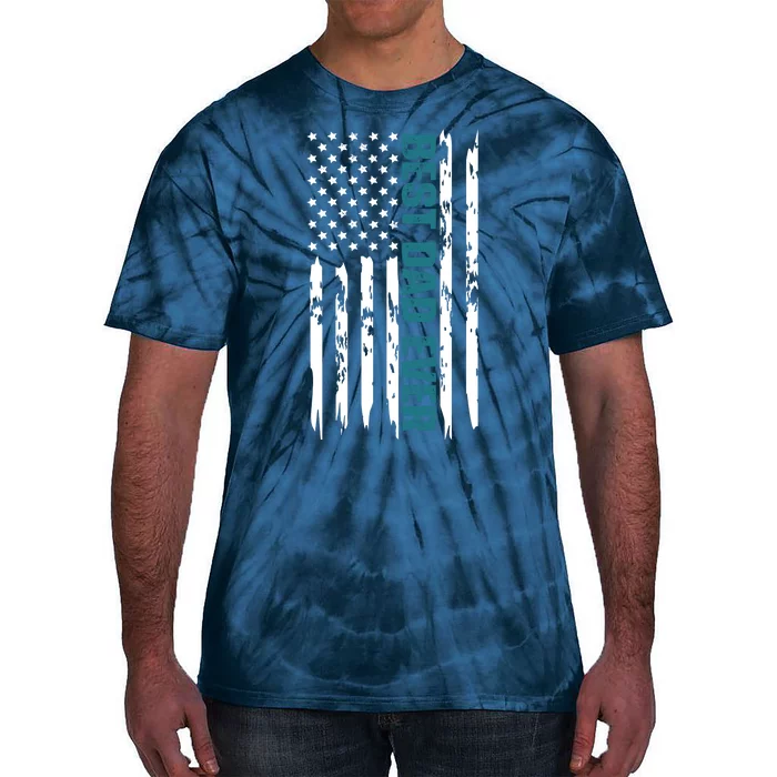 Best Dad Ever American Flag Tie-Dye T-Shirt