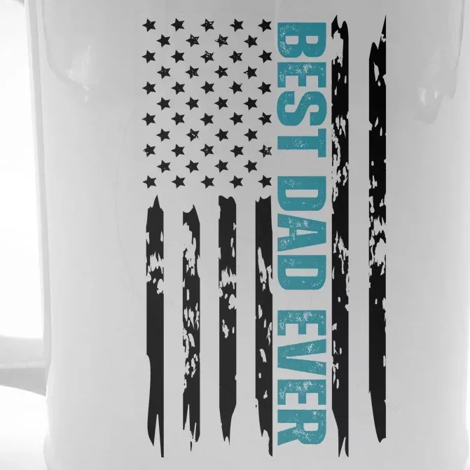 Best Dad Ever American Flag Front & Back Beer Stein