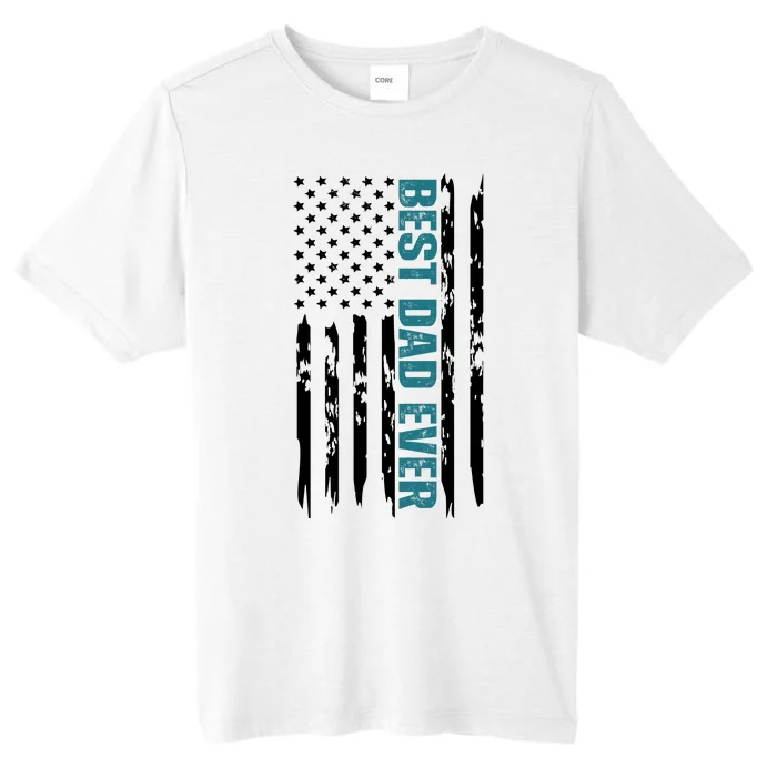 Best Dad Ever American Flag ChromaSoft Performance T-Shirt