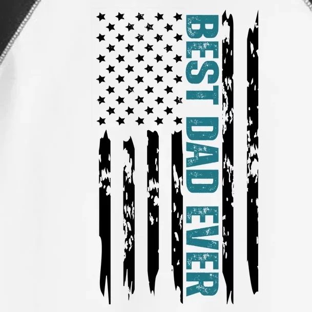 Best Dad Ever American Flag Toddler Fine Jersey T-Shirt