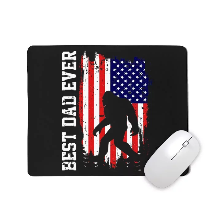 Best Dad Ever Funny Bigfoot Big Foot Sasquatch Mousepad