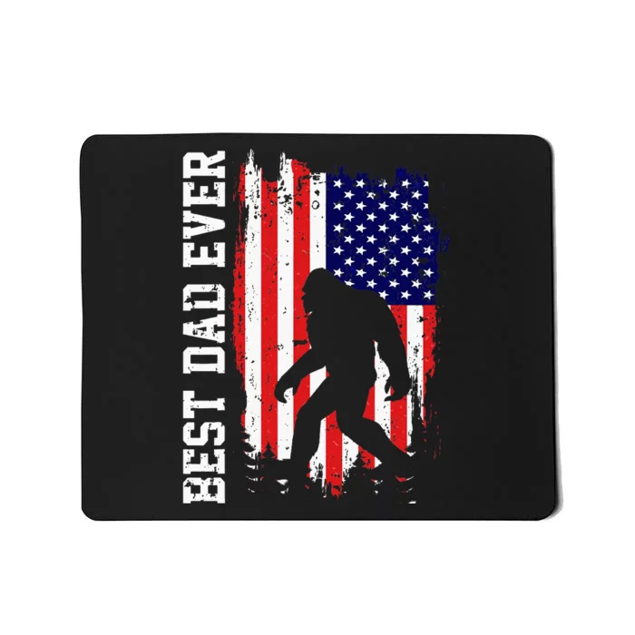 Best Dad Ever Funny Bigfoot Big Foot Sasquatch Mousepad