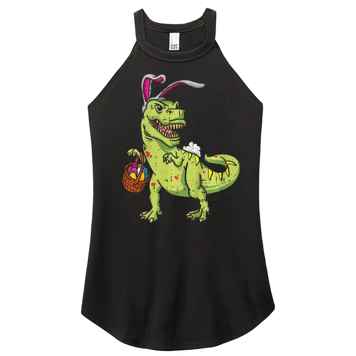 Bunny Dinosaur Easter Day Cute TRex Egg Hunter Women’s Perfect Tri Rocker Tank