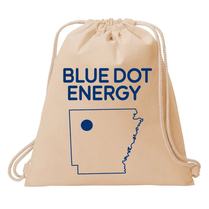 Blue Dot Energy Vote For Harris In Arkansas Us Election 2024 Drawstring Bag