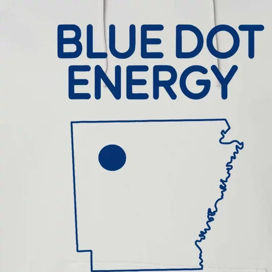 Blue Dot Energy Vote For Harris In Arkansas Us Election 2024 Performance Fleece Hoodie