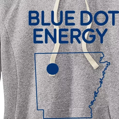 Blue Dot Energy Vote For Harris In Arkansas Us Election 2024 Women's Fleece Hoodie