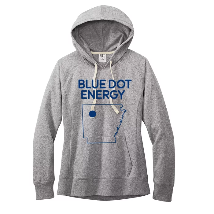 Blue Dot Energy Vote For Harris In Arkansas Us Election 2024 Women's Fleece Hoodie