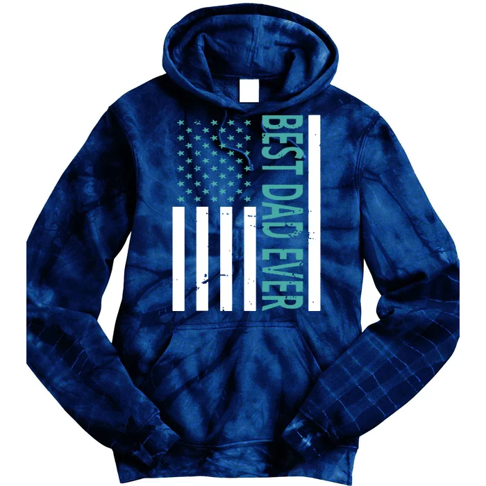 Best Dad Ever USA Flag Tie Dye Hoodie