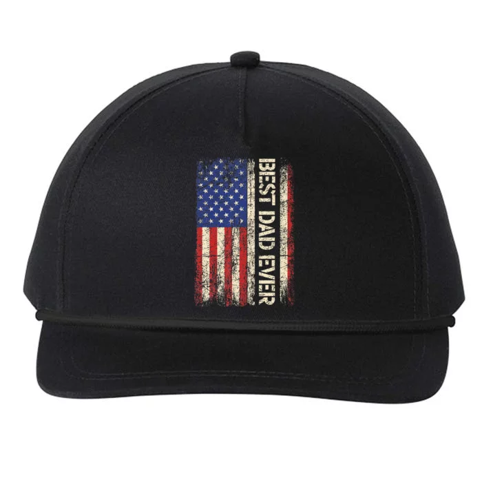 Best Dad Ever US American Flag Gifts For Fathers Day Snapback Five-Panel Rope Hat