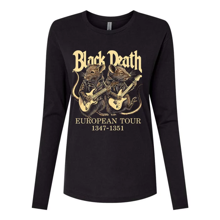 Black Death European Ren Faire Medieval History Goth Womens Cotton Relaxed Long Sleeve T-Shirt