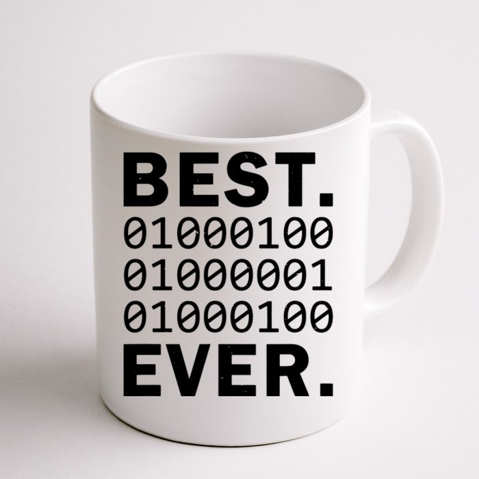 Best Dad Ever In Binary Code Funny Fathers Papa Coder Front & Back Coffee Mug