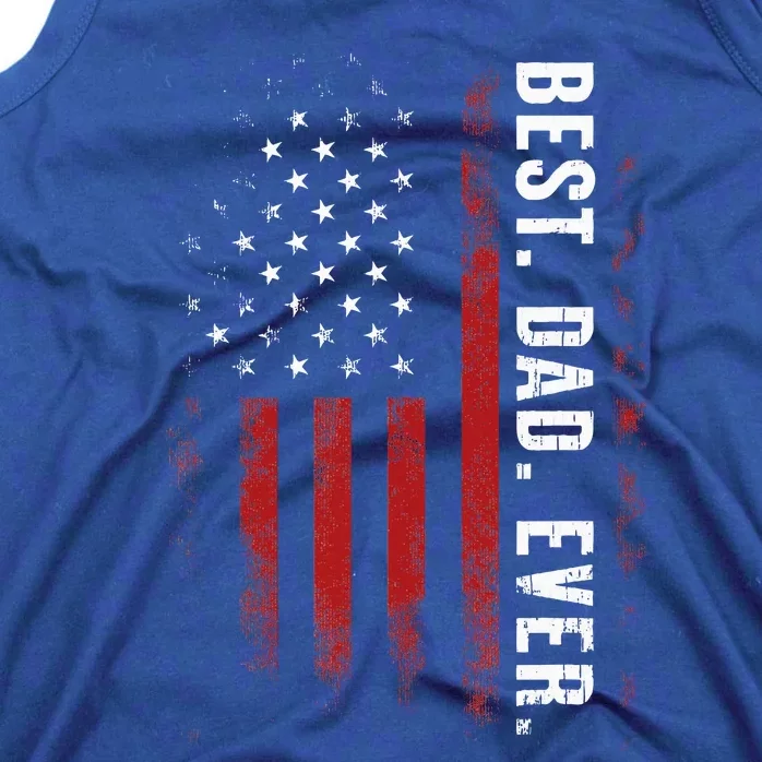 Best Dad Ever Us American Flag Tank Top