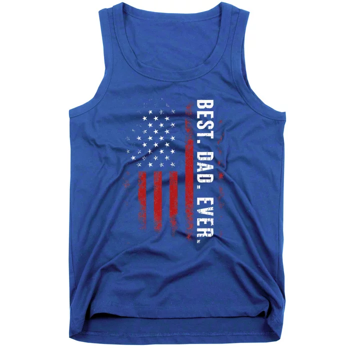 Best Dad Ever Us American Flag Tank Top