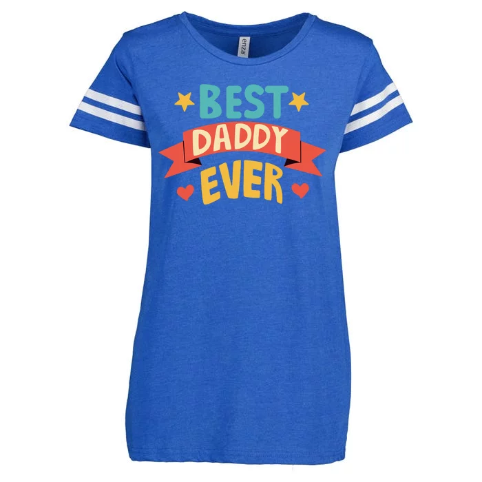 Best Daddy Ever Cute Fathers Day Gift Enza Ladies Jersey Football T-Shirt