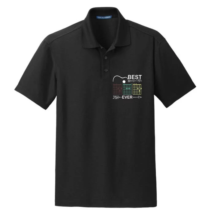 Best Dad Ever Daddy Guitar Vintage Lover Guitar Fathers Day Gifts Dry Zone Grid Performance Polo