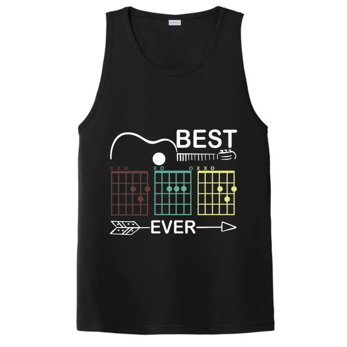 Best Dad Ever Daddy Guitar Vintage Lover Guitar Fathers Day Gifts Performance Tank