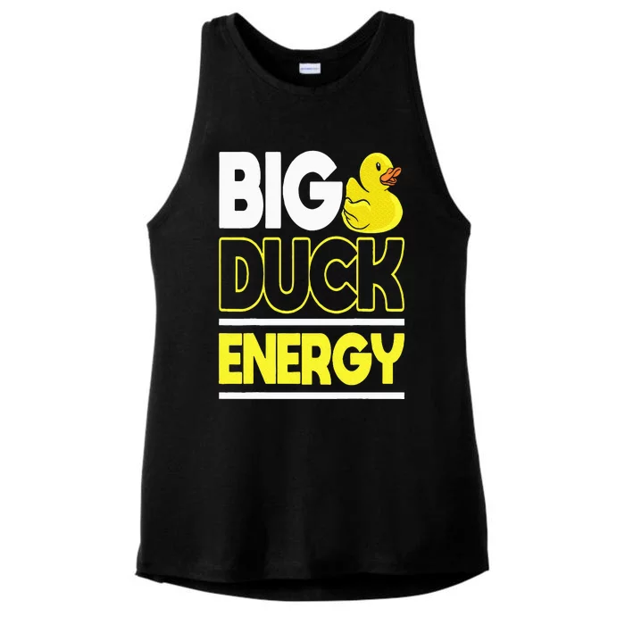 Big Duck Energy Rubber Duck Ladies Tri-Blend Wicking Tank