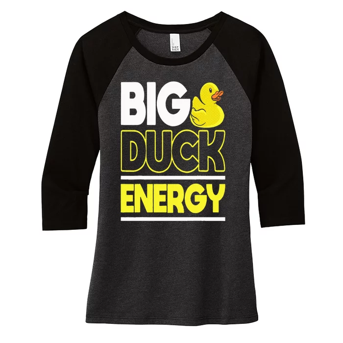 Big Duck Energy Rubber Duck Women's Tri-Blend 3/4-Sleeve Raglan Shirt